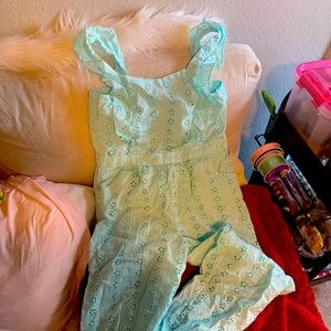 Janie and Jack Easter size 14 lace overlay jumpsuit